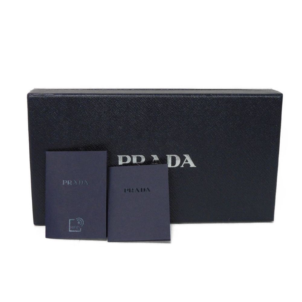 Prada Blue Leather Saffiano Around Wallet Zip - Picture 12 of 12